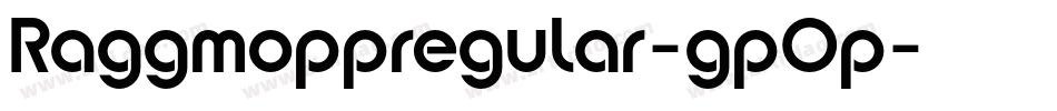 Raggmoppregular-gpOp字体转换