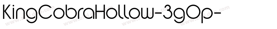 KingCobraHollow-3gOp字体转换