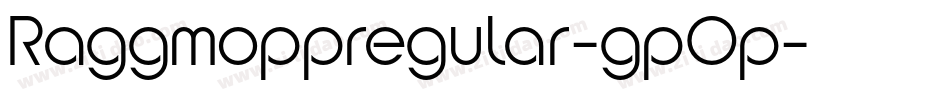 Raggmoppregular-gpOp字体转换