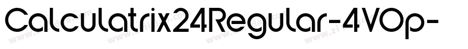 Calculatrix24Regular-4VOp字体转换