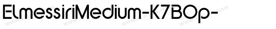 ElmessiriMedium-K7BOp字体转换