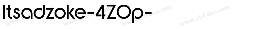 Itsadzoke-4ZOp字体转换