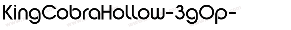 KingCobraHollow-3gOp字体转换