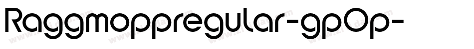 Raggmoppregular-gpOp字体转换