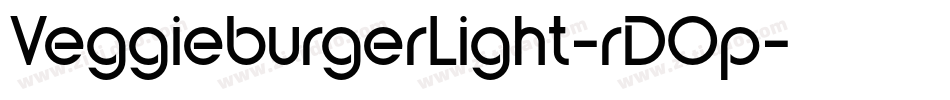 VeggieburgerLight-rDOp字体转换