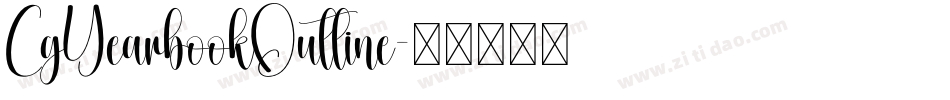 CgYearbookOutline字体转换