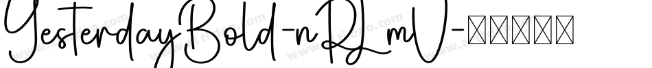 YesterdayBold-nRLmV字体转换
