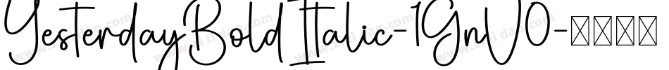 YesterdayBoldItalic-1GnV0字体转换