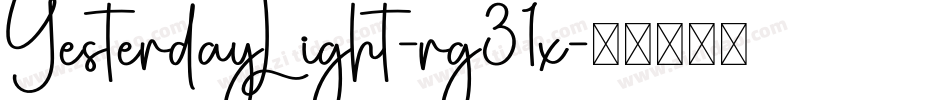 YesterdayLight-rg31x字体转换