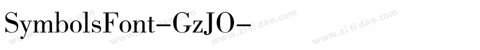 SymbolsFont-GzJO字体转换