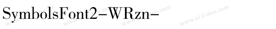 SymbolsFont2-WRzn字体转换