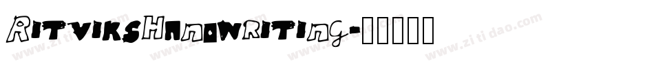 RitviksHandwriting字体转换