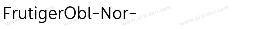 FrutigerObl-Nor字体转换