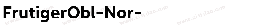 FrutigerObl-Nor字体转换