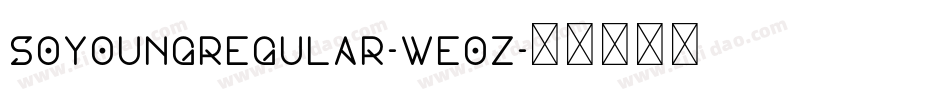 SoYoungRegular-weoZ字体转换