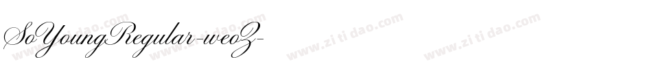SoYoungRegular-weoZ字体转换