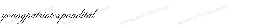 youngpatriotexpandital字体转换