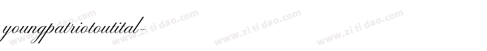 youngpatriotoutital字体转换