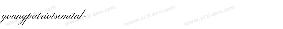 youngpatriotsemital字体转换