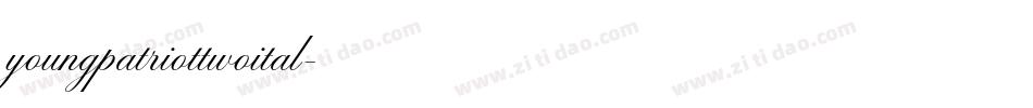 youngpatriottwoital字体转换