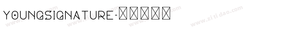 YoungSignature字体转换