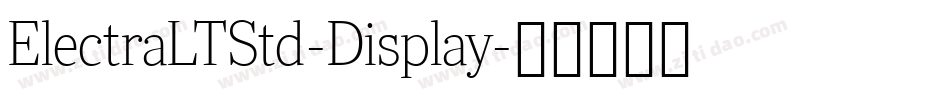 ElectraLTStd-Display字体转换