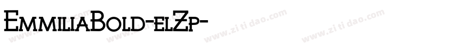 EmmiliaBold-elZp字体转换