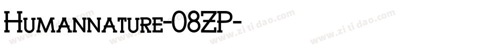 Humannature-08ZP字体转换