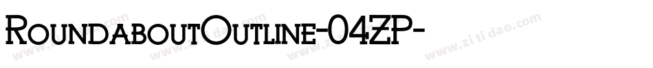 RoundaboutOutline-04ZP字体转换