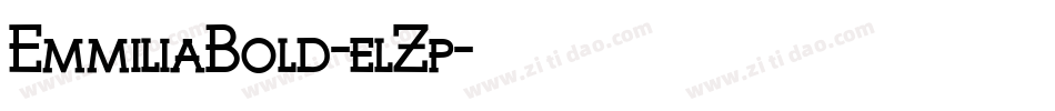 EmmiliaBold-elZp字体转换