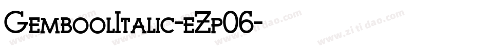 GemboolItalic-eZp06字体转换