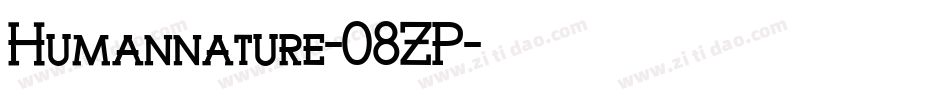 Humannature-08ZP字体转换