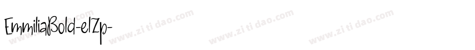 EmmiliaBold-elZp字体转换
