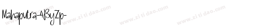 Mahaputra-4ByZp字体转换