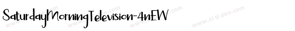 SaturdayMorningTelevision-4nEW字体转换