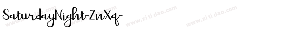 SaturdayNight-ZnXq字体转换