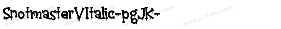SnotmasterVItalic-pgJK字体转换
