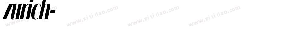 zurich字体转换