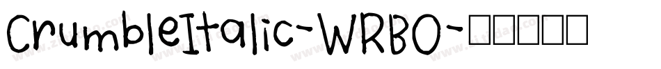 CrumbleItalic-WRBO字体转换