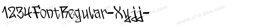 1234FontRegular-Xyjj字体转换