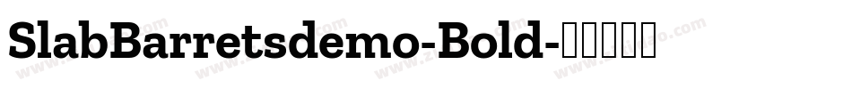 SlabBarretsdemo-Bold字体转换