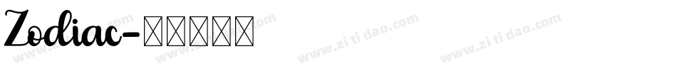 Zodiac字体转换