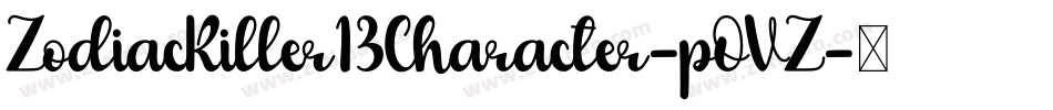 ZodiacKiller13Character-pOVZ字体转换