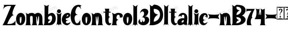 ZombieControl3DItalic-nB74字体转换