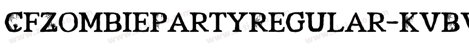 CfZombiePartyRegular-KvBW字体转换