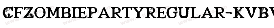 CfZombiePartyRegular-KvBW字体转换