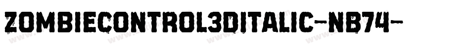 ZombieControl3DItalic-nB74字体转换