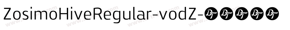 ZosimoHiveRegular-v0dZ字体转换