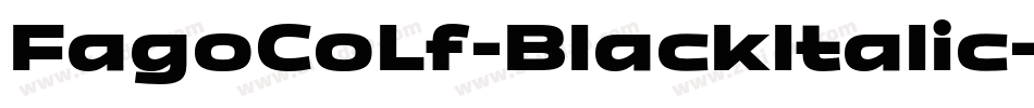 FagoCoLf-BlackItalic字体转换
