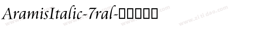 AramisItalic-7ral字体转换